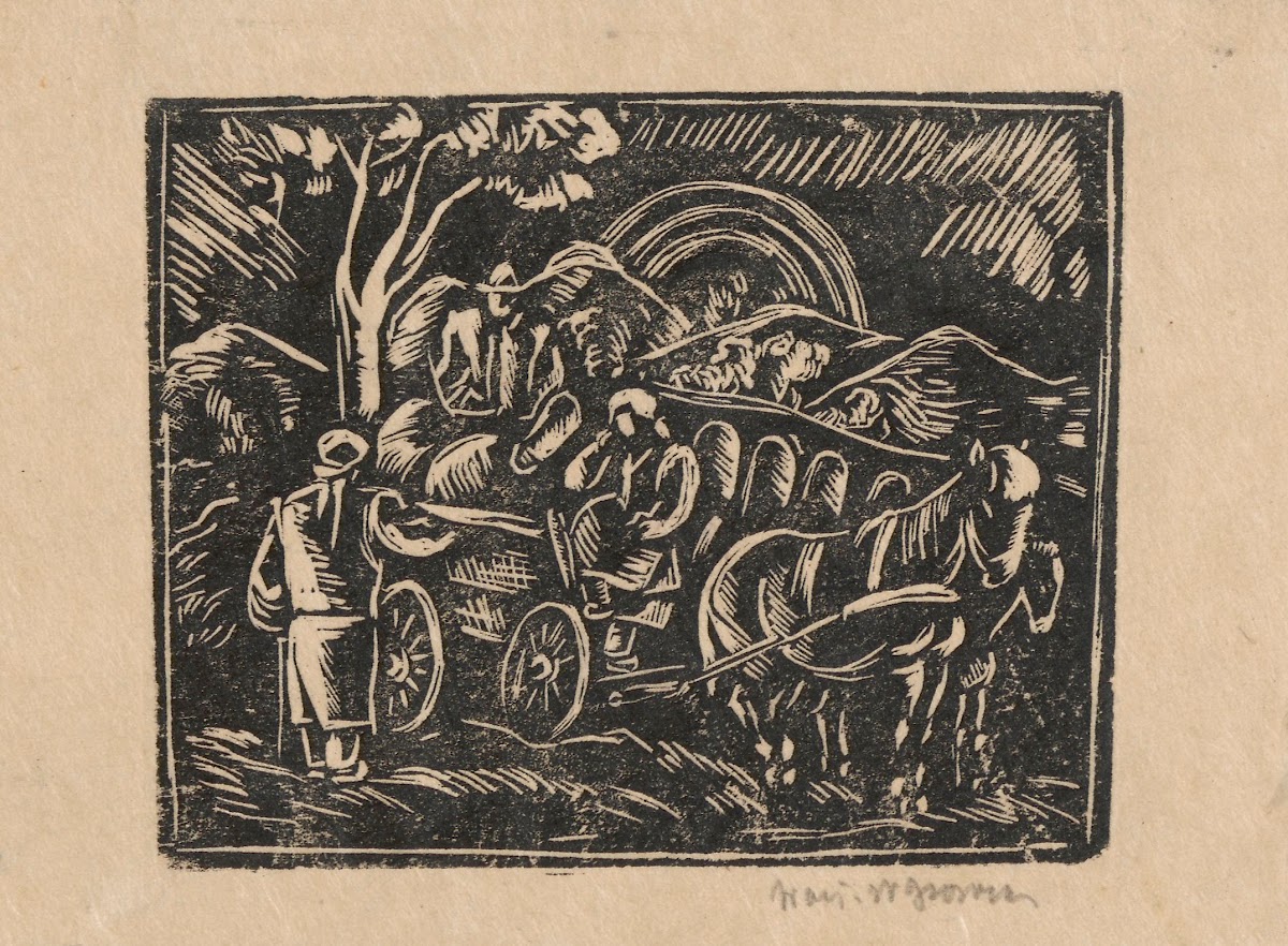 Hutsuls on a cart 1923