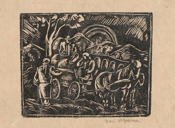 Hutsuls on a cart 1923