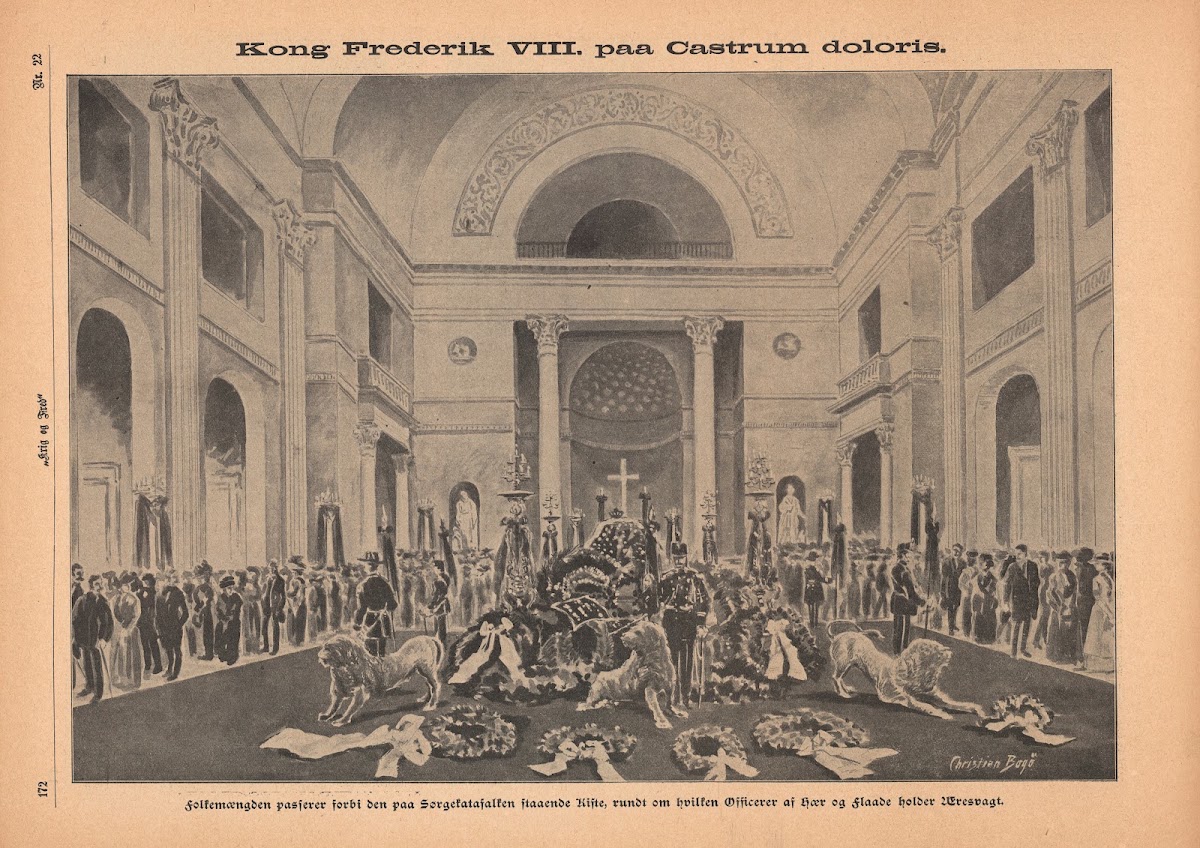King Frederick VIII at Castrum Doloris 1912