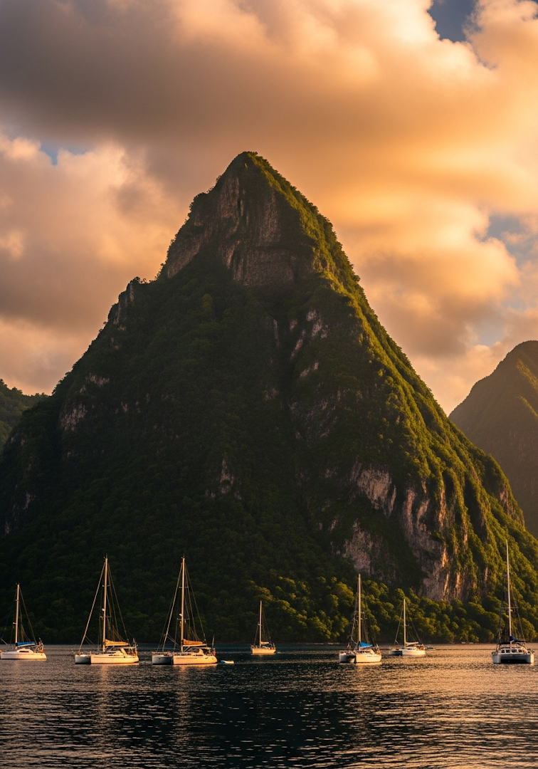 The Pitons Sunset Sailing