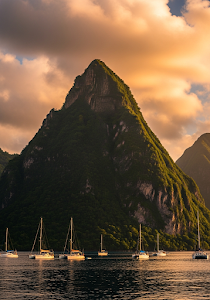 The Pitons Sunset Sailing