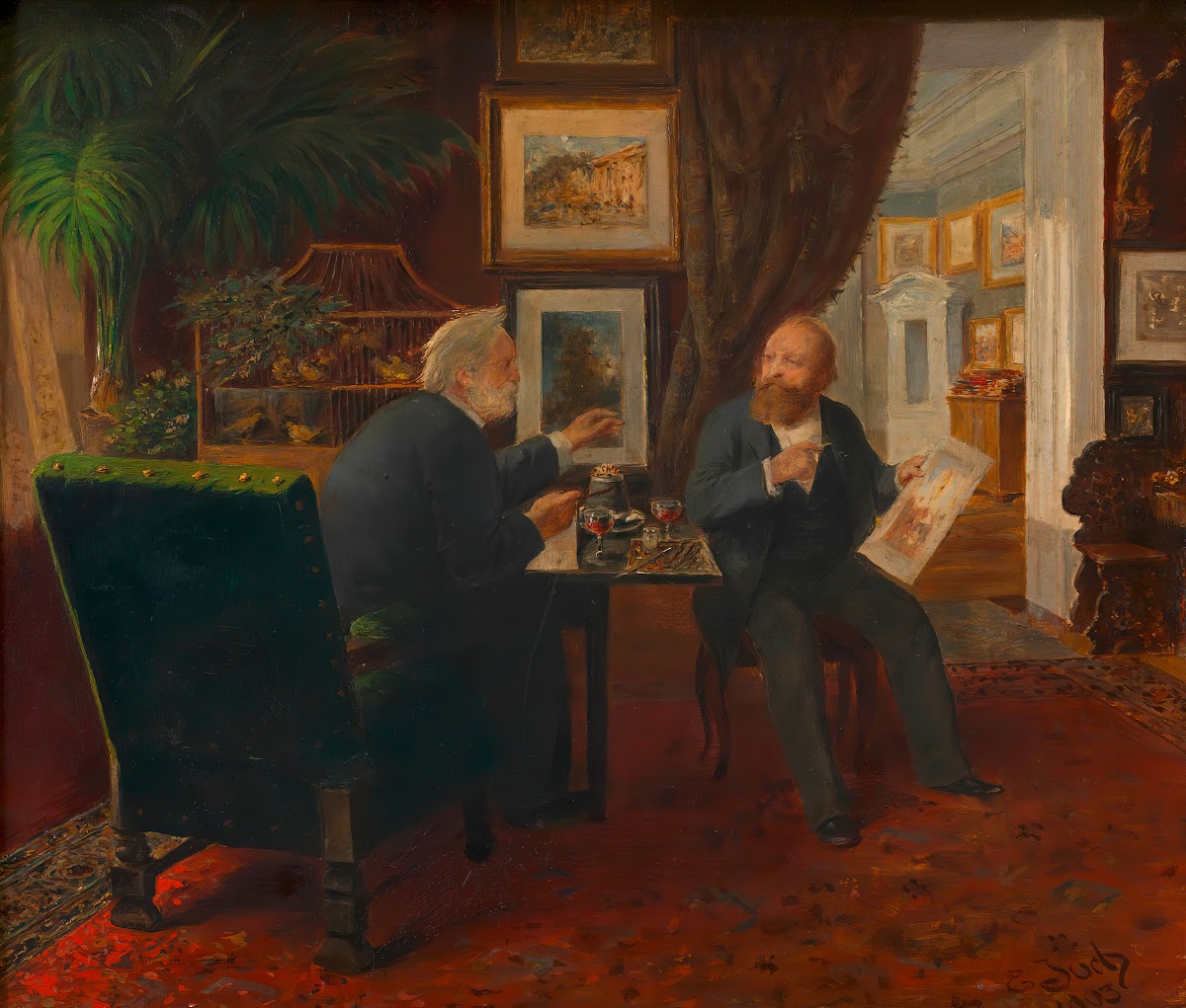 Ludwig Anzengruber zu Besuch bei Rudolf von Alt 1903