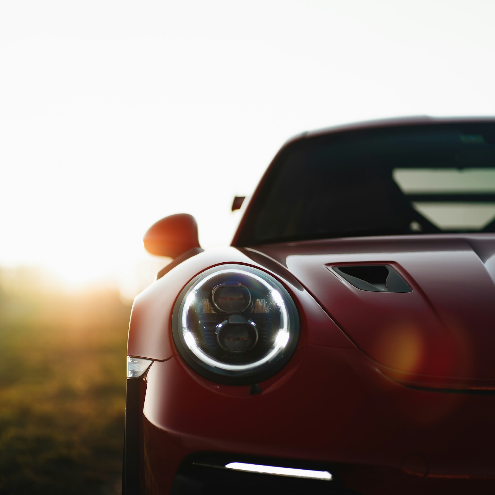 Download Red Porsche 911 at Sunset 2K iPhone