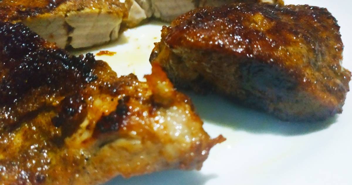 Thịt ba chỉ lợn áp chảo