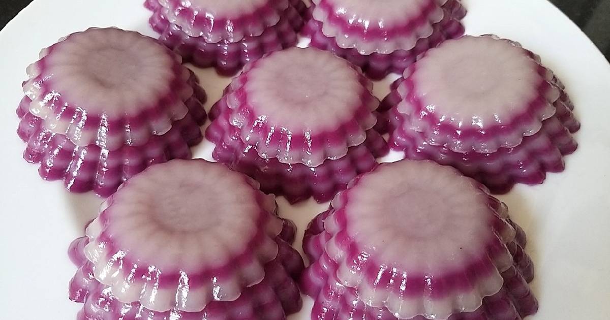 Bánh da lợn lá cẩm cốt dừa