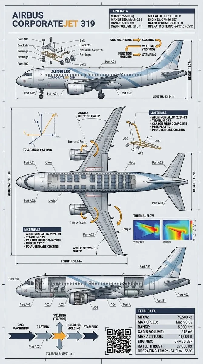 Infografía de un objeto al estilo de la ingeniería industrial (coincide exactamente con el objeto de la foto de referencia adjunta).
