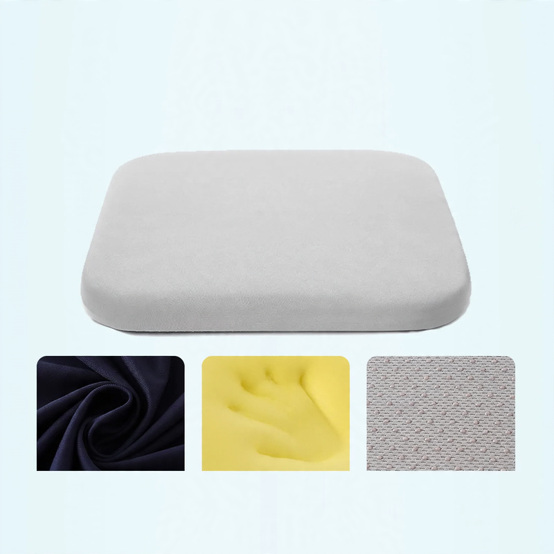 Seat cushion with memory foam, cotton blend