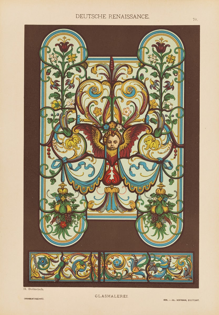 Deutsche Renaissance  Glasmalerei 1887