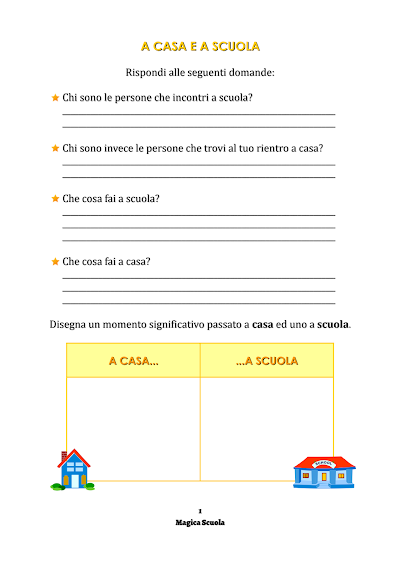 Anteprima della prima pagina: A casa e a scuola