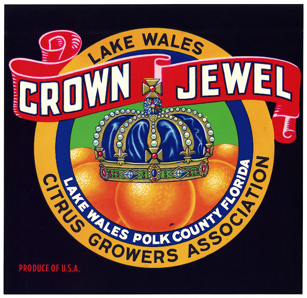 Crown Jewel Citrus Label 1930s