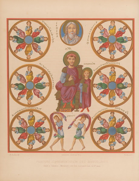 David et Salomon miniature tirée dun manuscrit Grec du VIe siècle 1859 1864