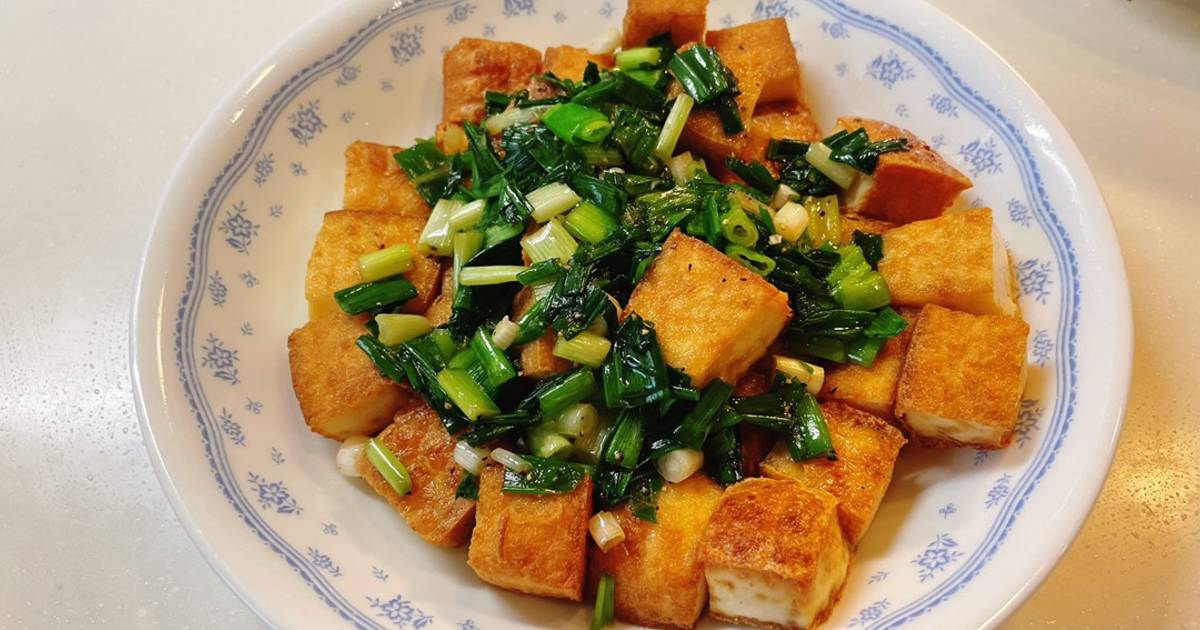 Đậu phụ chiên mỡ hành
