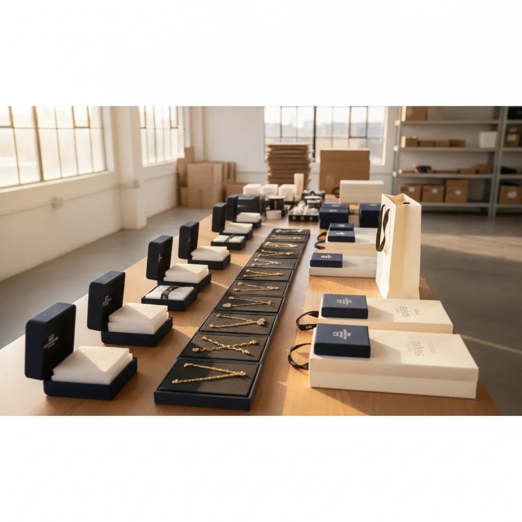 Storytelling through jewelry packaging design supported by repeatable production systems and wholesale-ready jewelry packaging
