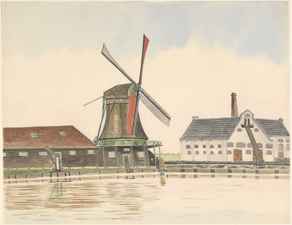 Oliemolen De Spattert of De Spatter te Wormer binnendijks aan de Wormerdijk of R