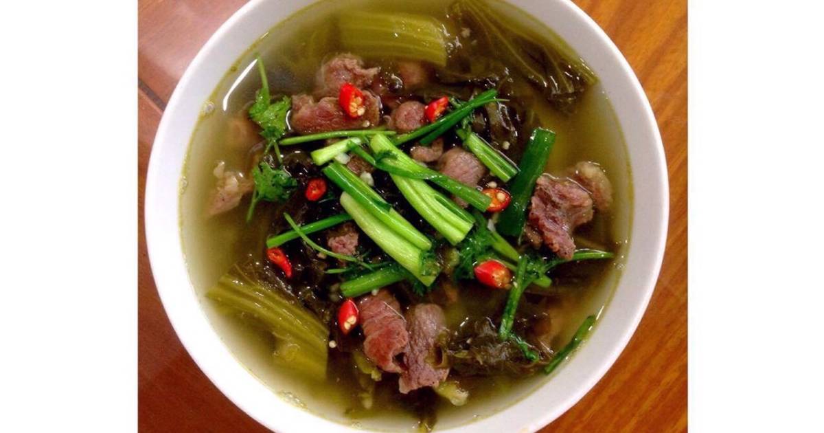 Bắp bò om dưa cải chua 🐮