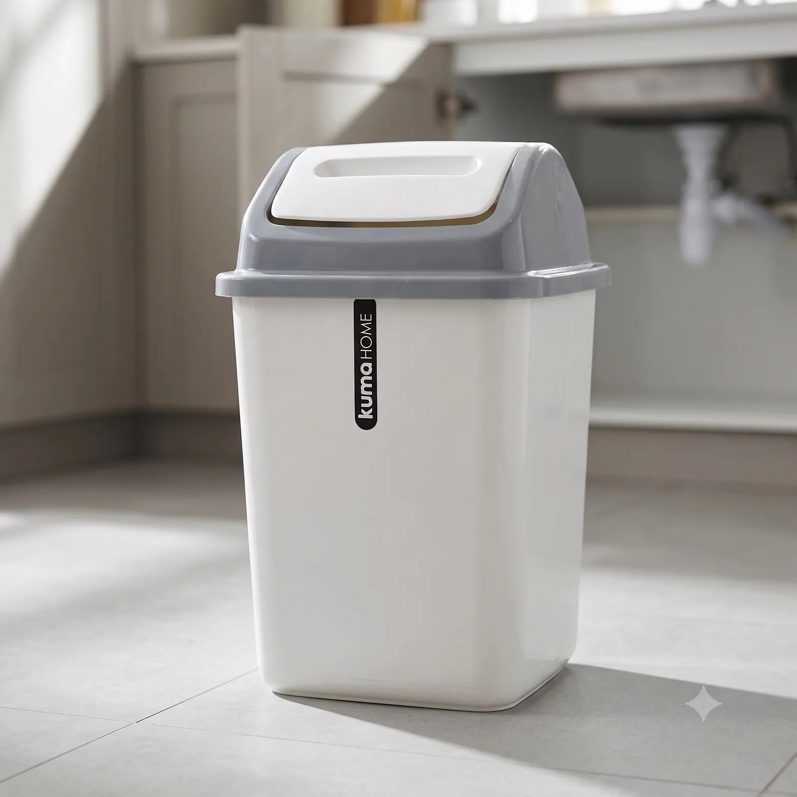 Recipiente De Residuo Vaivén Cuadrado 12l Blanco