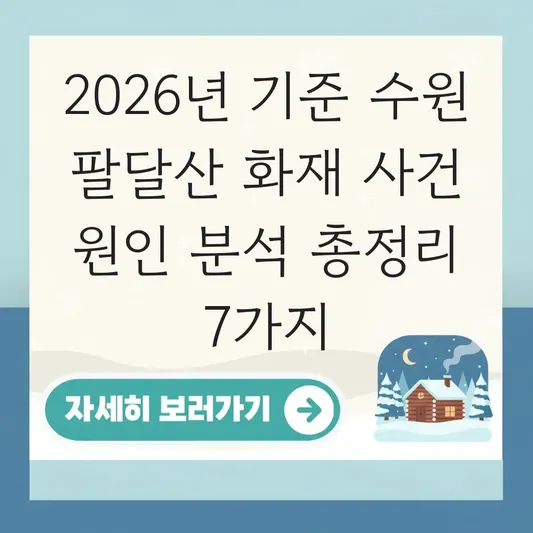 수원 팔달산 화재 사건 원인 분석