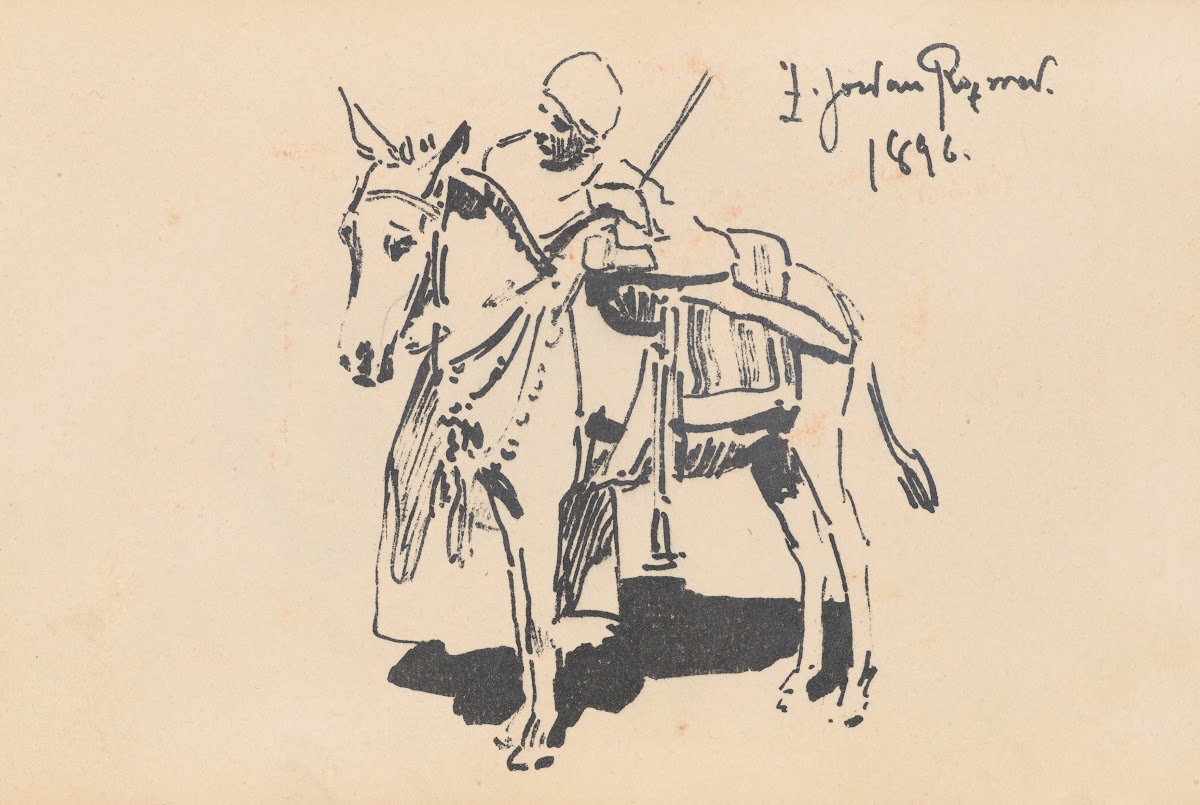 Arab z koniem 1896