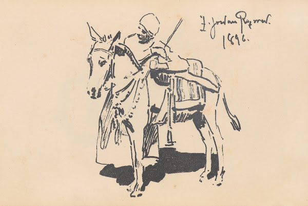 Arab z koniem 1896