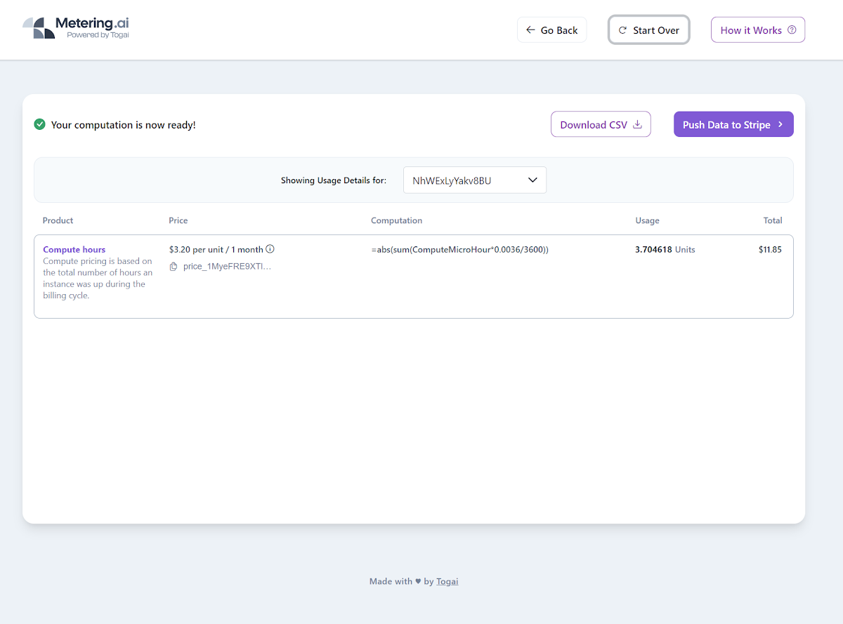 Captura de Metering AI