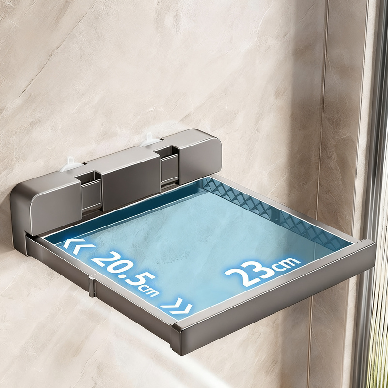 Foldable wall shelf for sinks