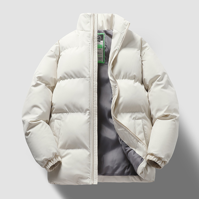 Padded Men's Sports Jacket with Stand-Up Collar