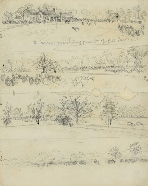 The army marching past Todds Tavern 1864