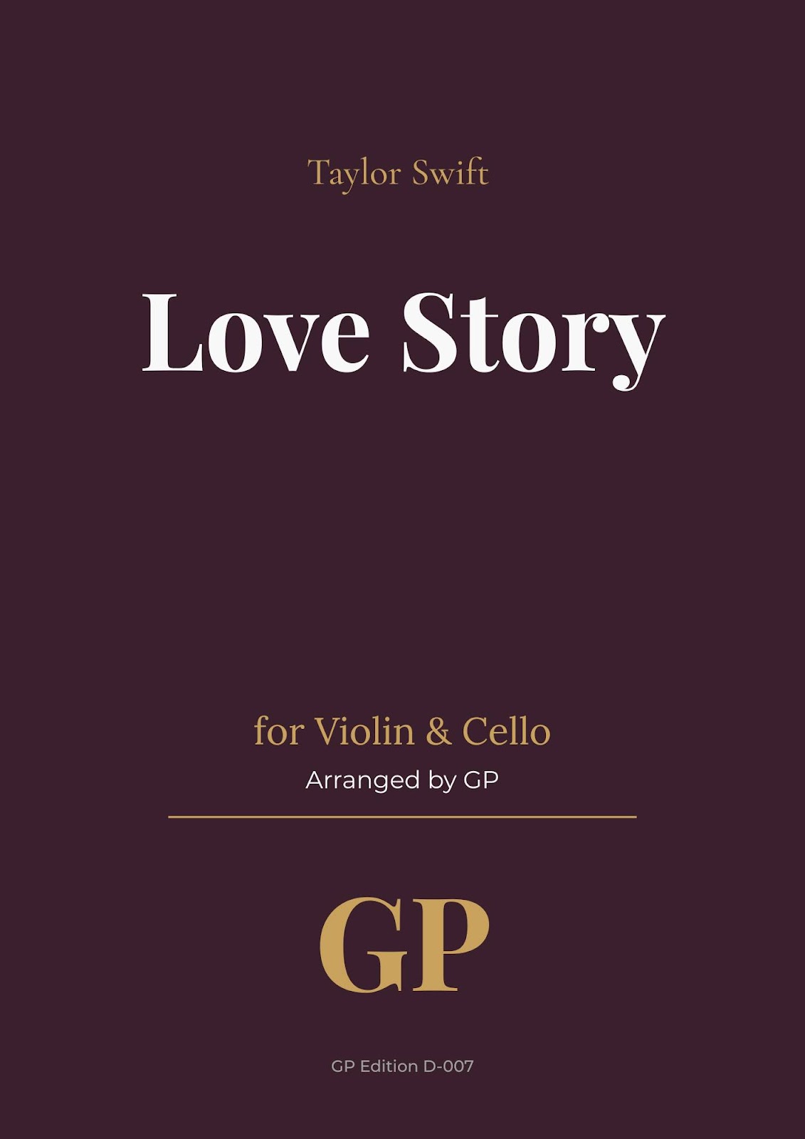 Love Story – Taylor Swift | Violin & Cello Duo Sheet Music
