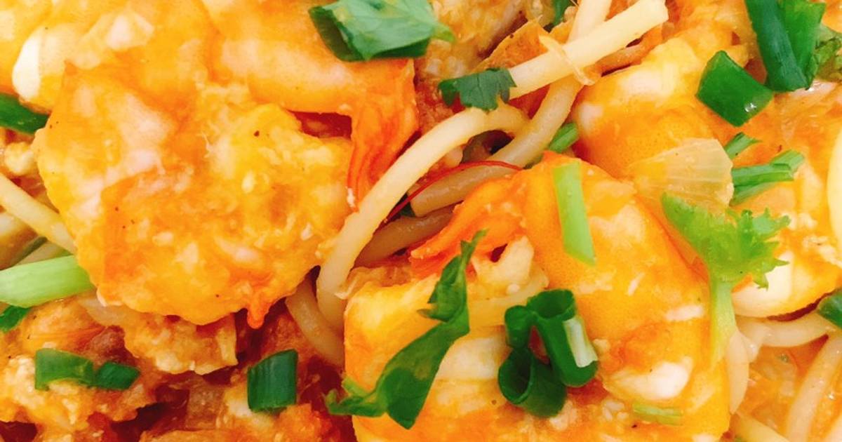 Spagetti tôm phomai