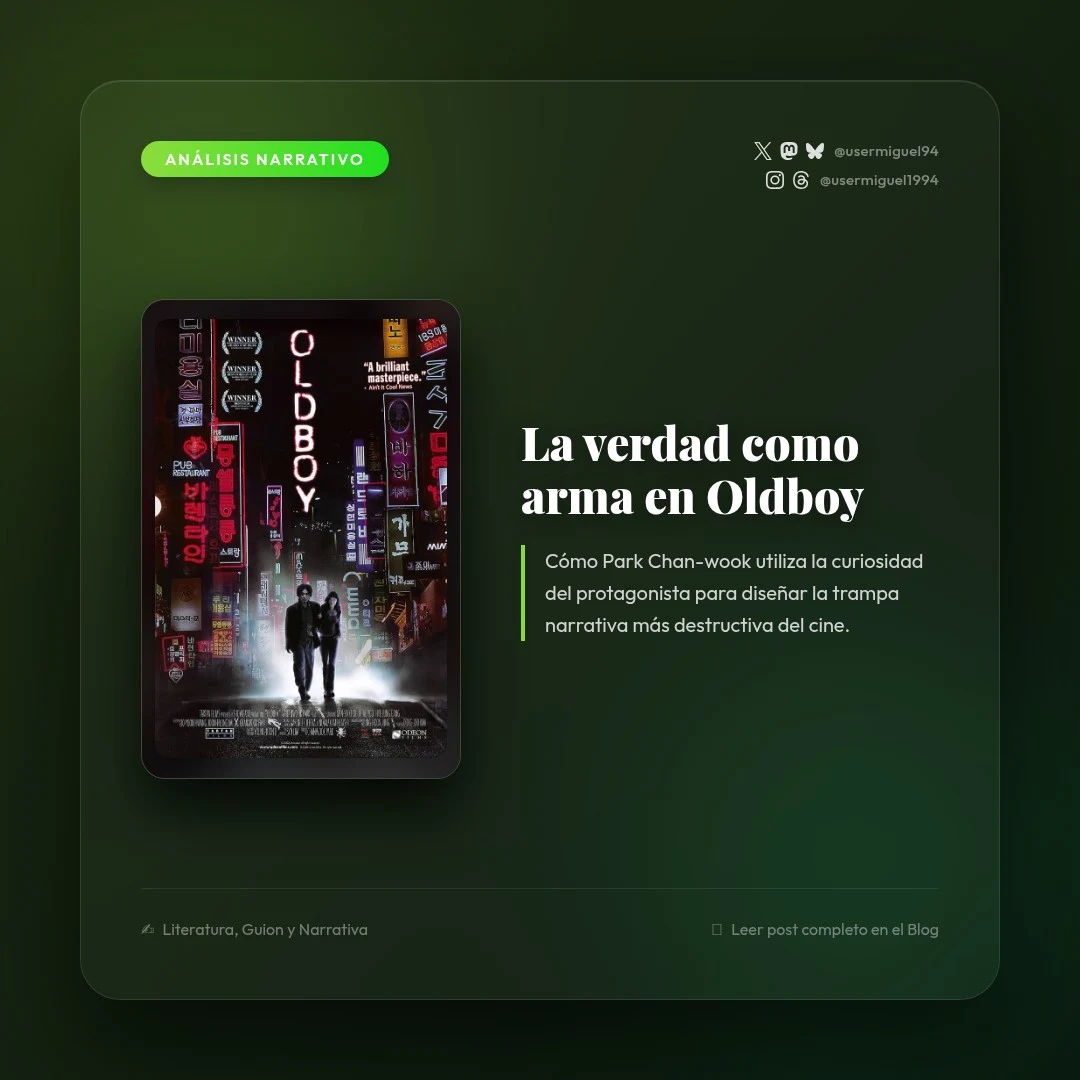 Cómo Oldboy destruye al protagonista usando su propia curiosidad