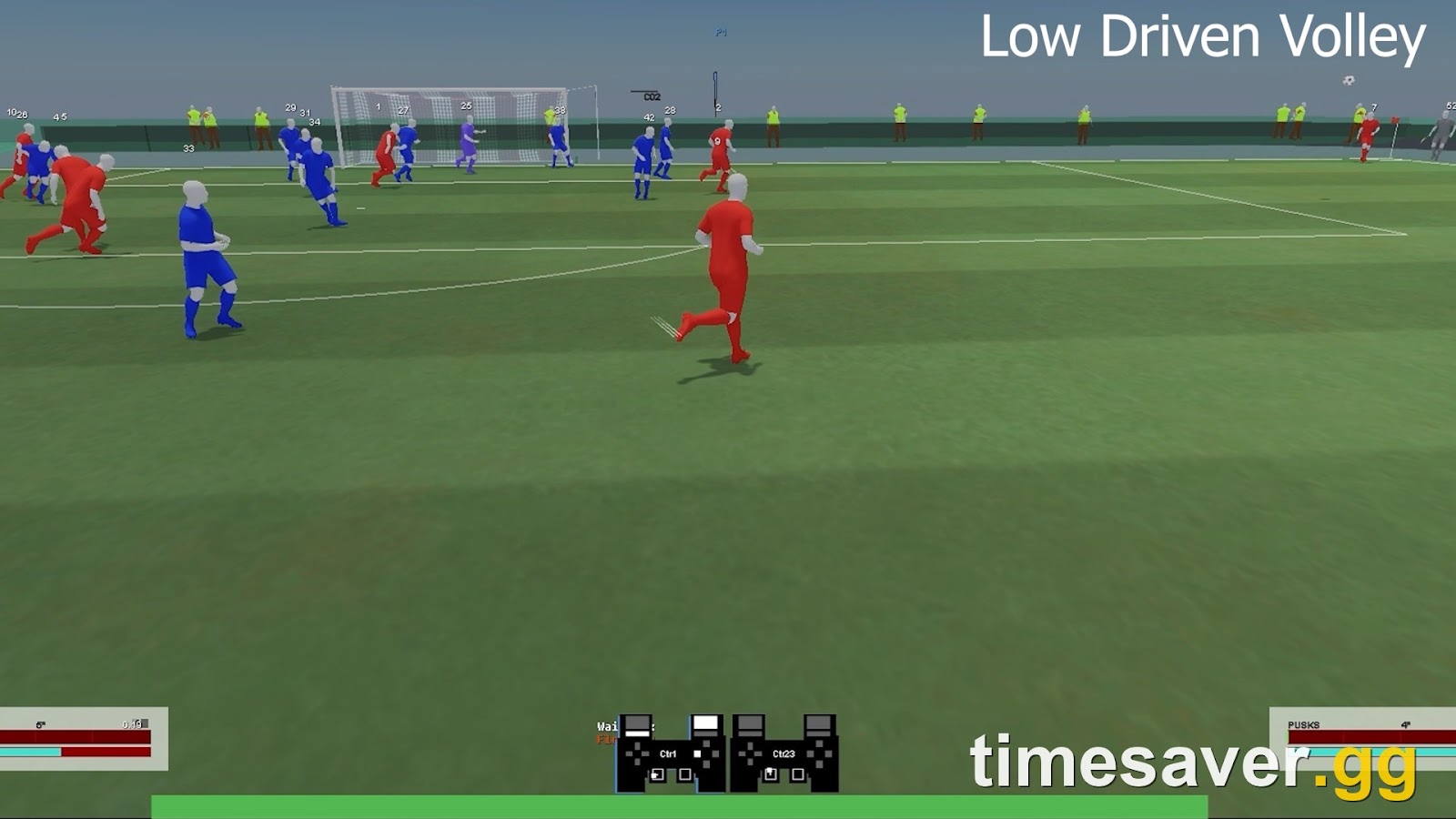 EA's in-match capture labelled Low Driven Volley, from the EA SPORTS FC gameplay deep dive