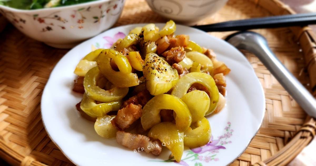 Dưa gang muối kho ba chỉ