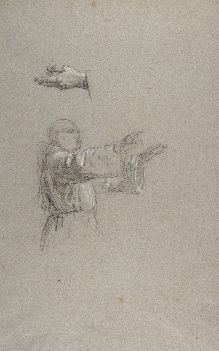Cleric with Raised Arms 19th Century