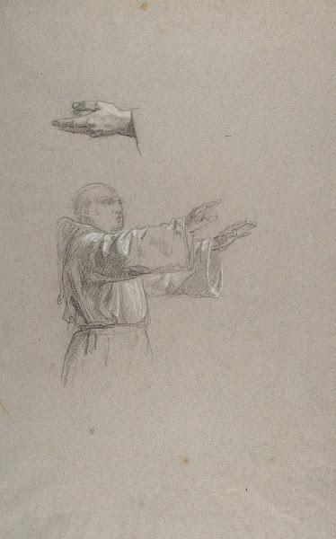 Cleric with Raised Arms 19th Century