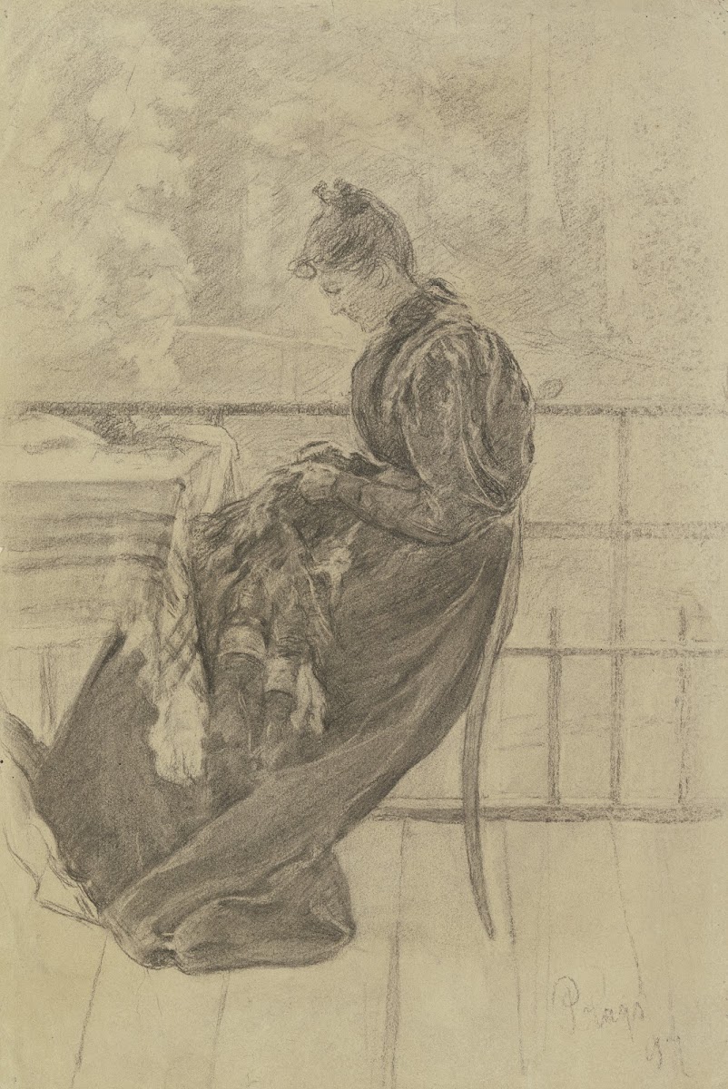 Mary Eysen on the balcony 1897