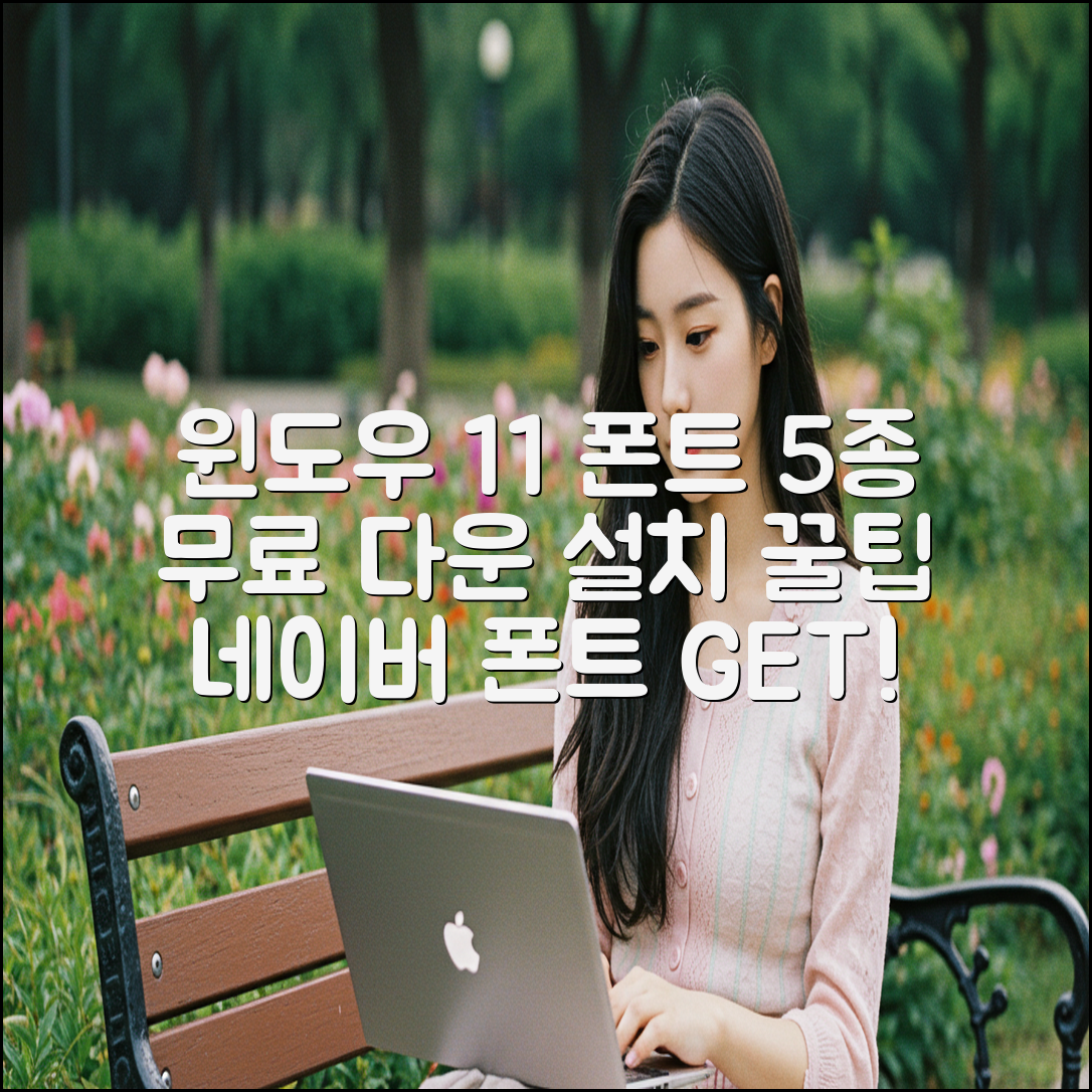 윈도우 11 네이버 폰트 5종 무료 다운 & 설치 꿀팁