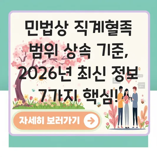 민법상 직계혈족 범위 상속 기준