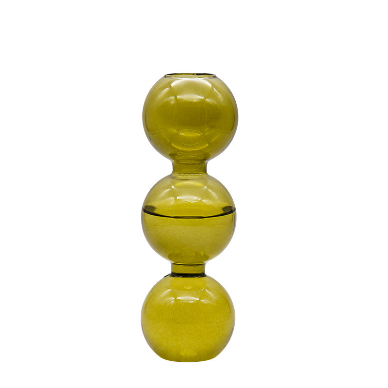 Spherical borosilicate glass vase
