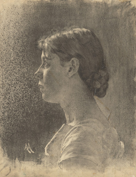 Štúdia hlavy mladej ženy 18901895