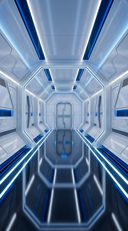 Monochromatic Hangar Corridor