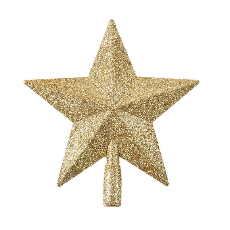 Christmas tree star with glitter finish