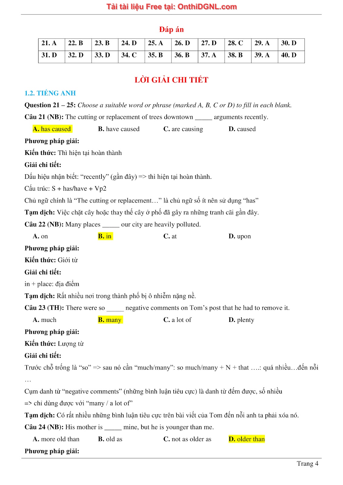 800 bài tập môn Tiếng Anh - Ôn thi ĐGNL ĐHQG TP HCM Phần 12