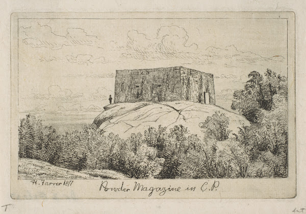 A Powder Magazine in Central Park from Scenes of Old New York 1877