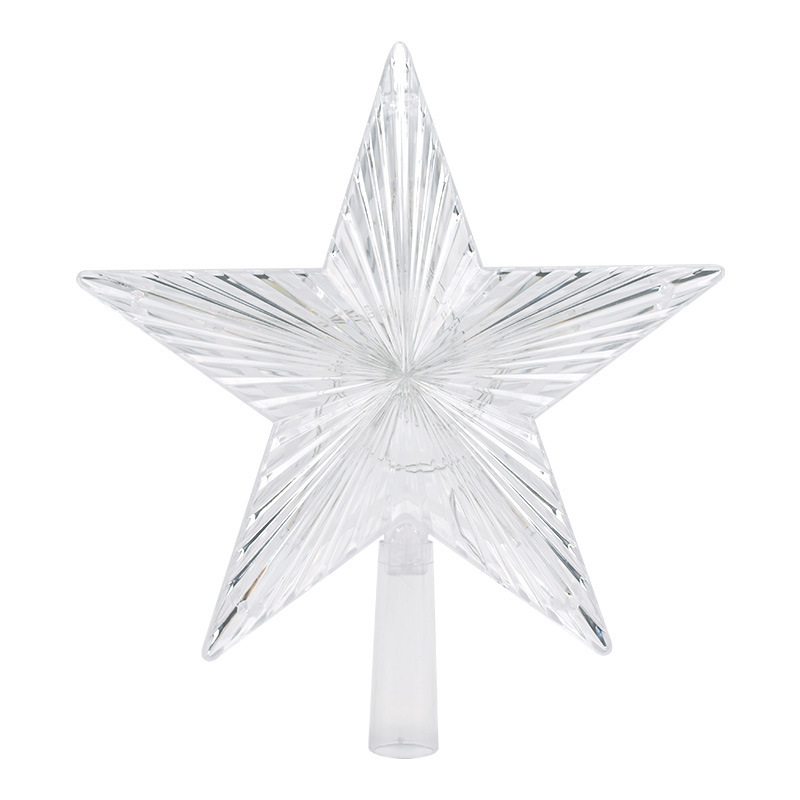 Transparent LED Christmas tree top star made of acrylic
