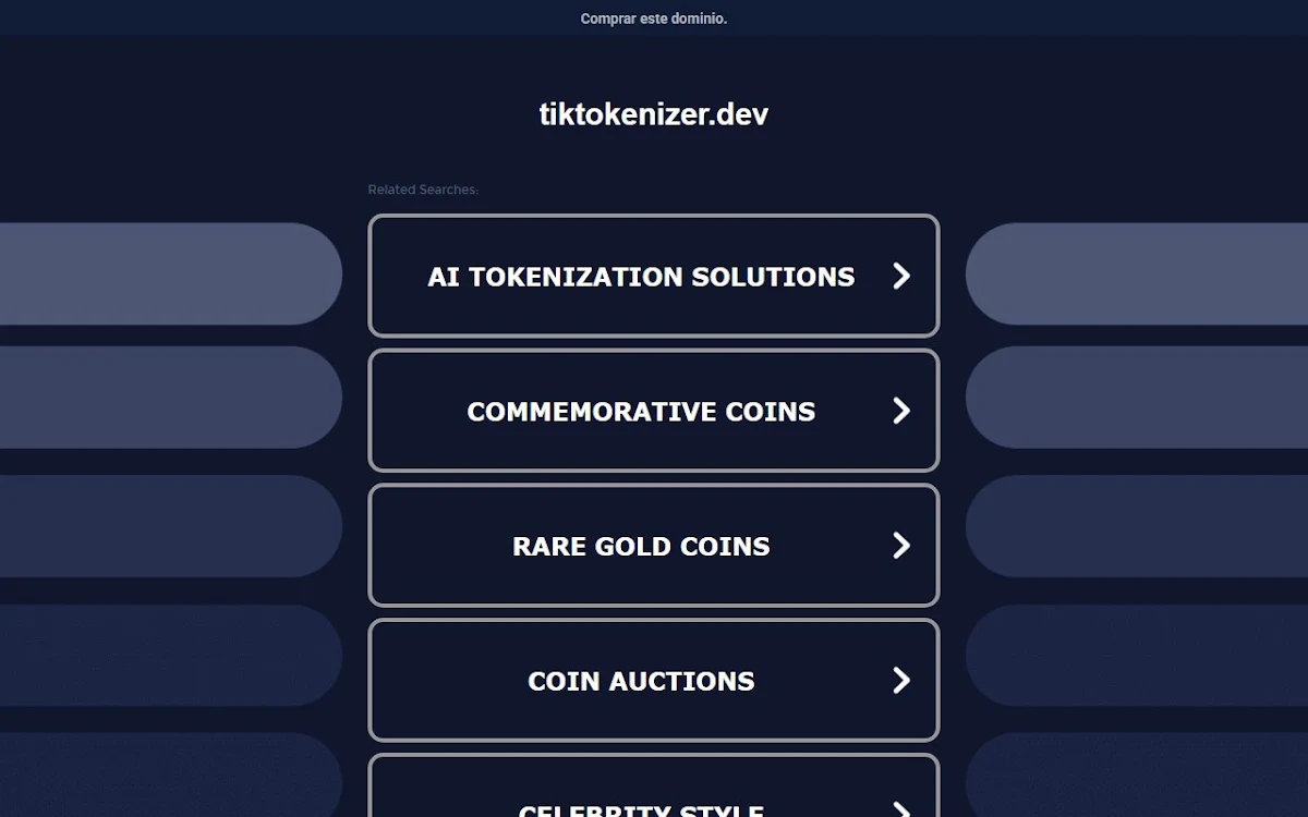 Captura de Tiktokenizer