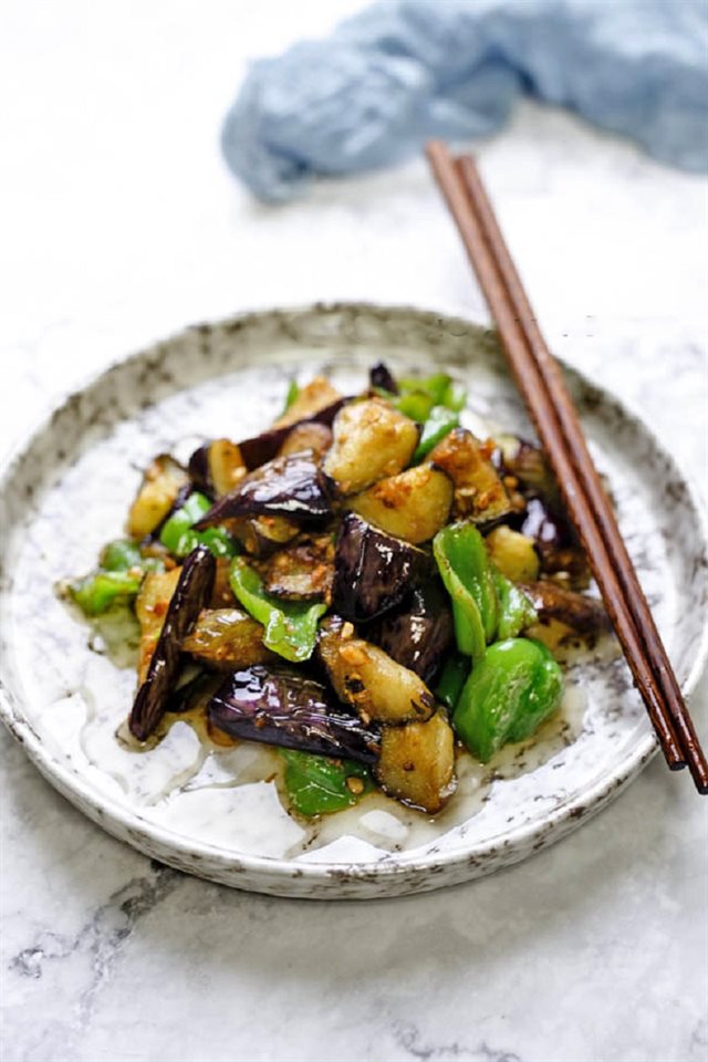 Cà Tím Xào Ớt Chuông