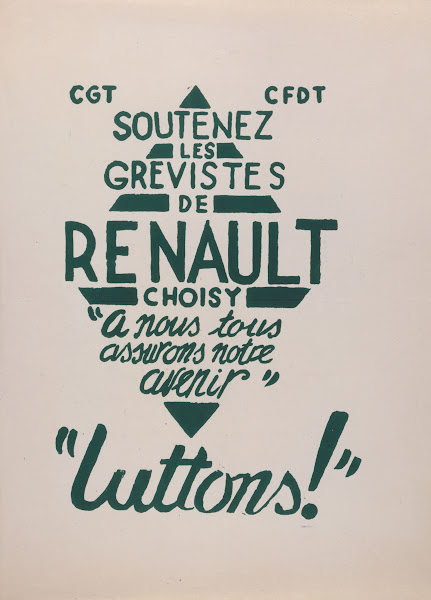 Cgt Cfdt Soutenez Les Grevistes De Renault Choisy A Nous Tous Assurons Notre Ave