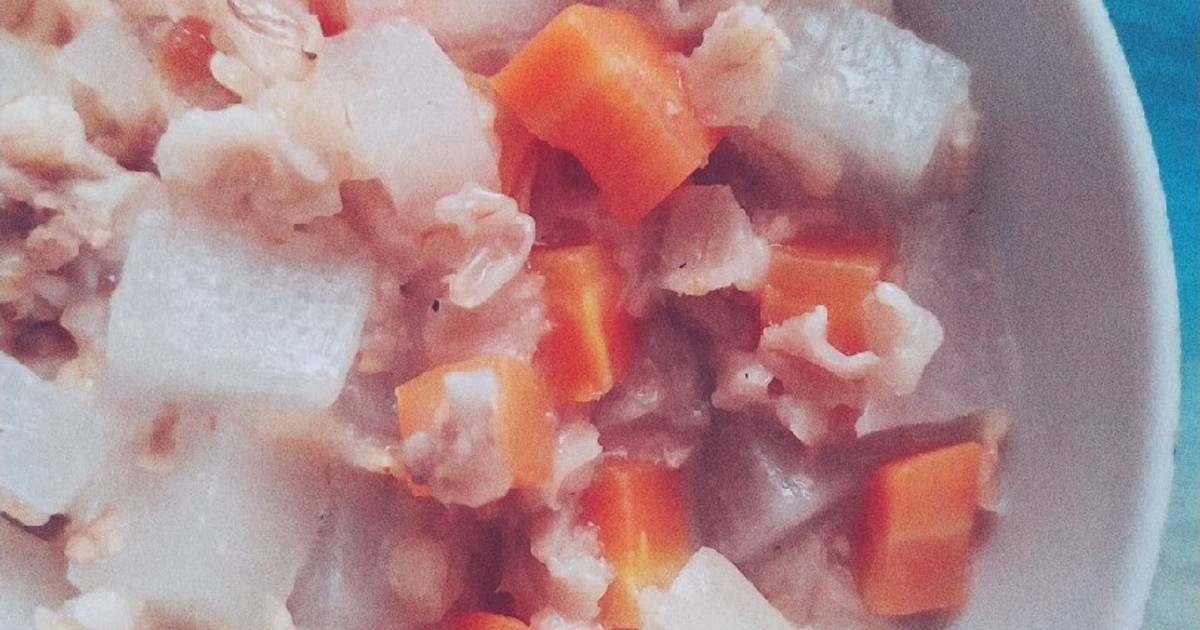 Cháo yến mạch củ cải cà rốt