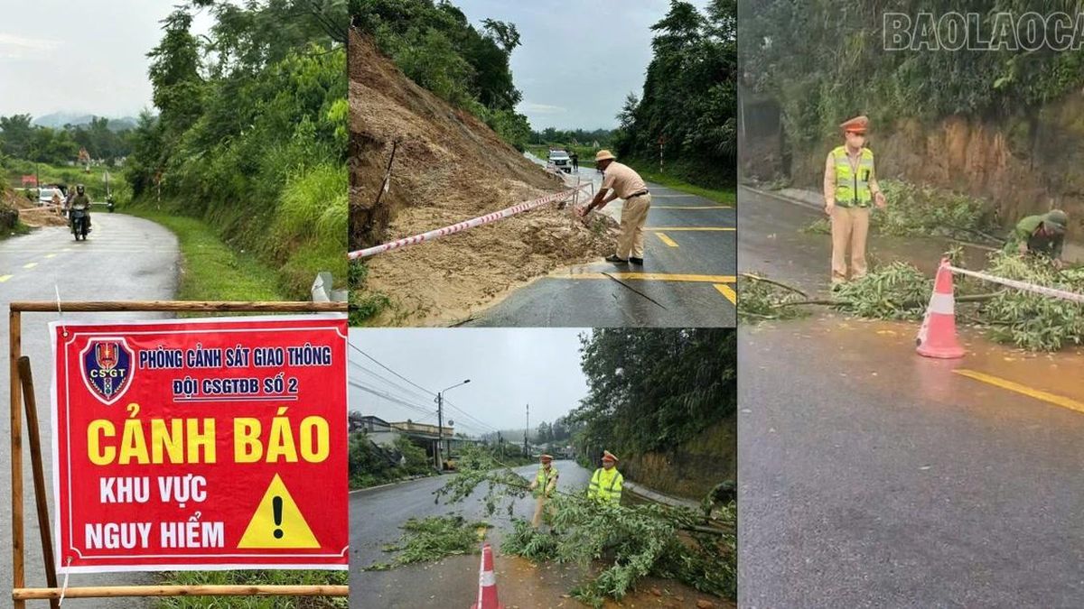 Lào Cai: Công an cơ sở chủ động ứng phó mưa lớn, kịp thời cảnh báo và khắc phục các điểm sạt lở, ngập úng - Báo Lào Cai