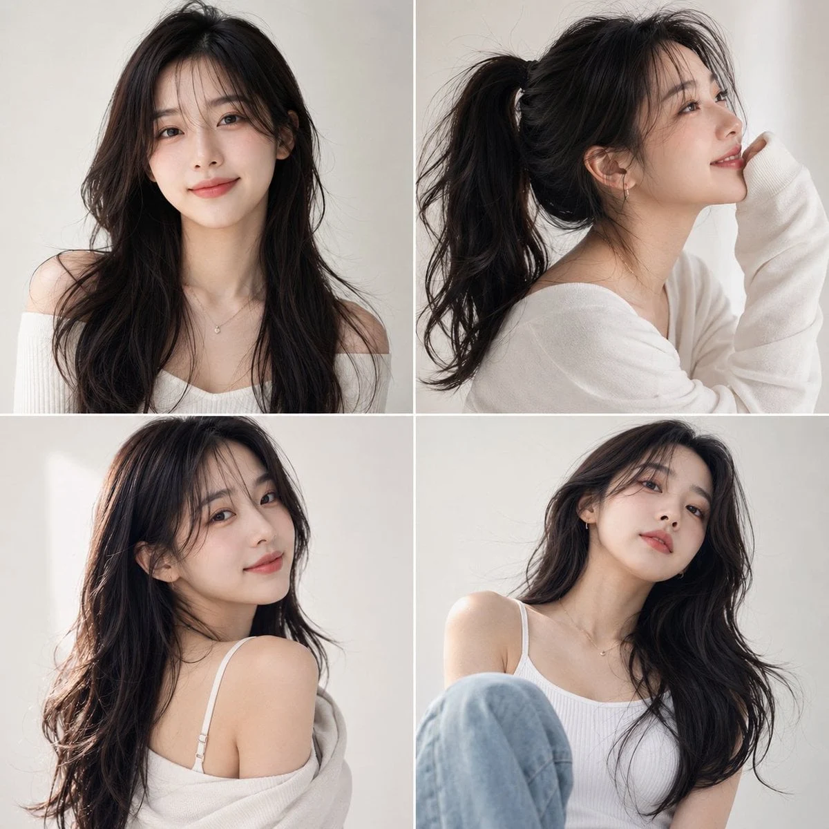 Retrato fotorrealista de una belleza coreana